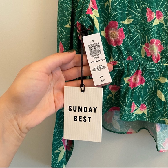 Aritzia Sunday Best New Cropped Tie-Front Blouse - Picture 5 of 6